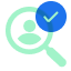 complete background verification of business partner icon